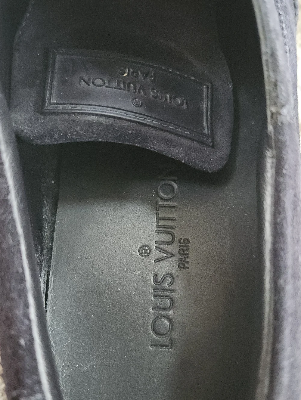 Mens Louis Vuitton Suede Dress Shoes, Size LV 9. US 10